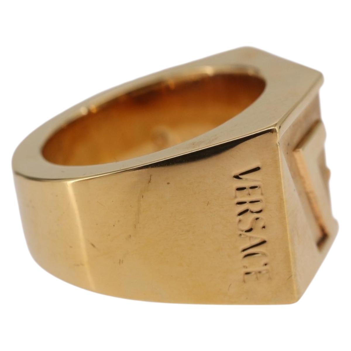 VERSACE Ring Metal Gold Tone Auth BA13629V