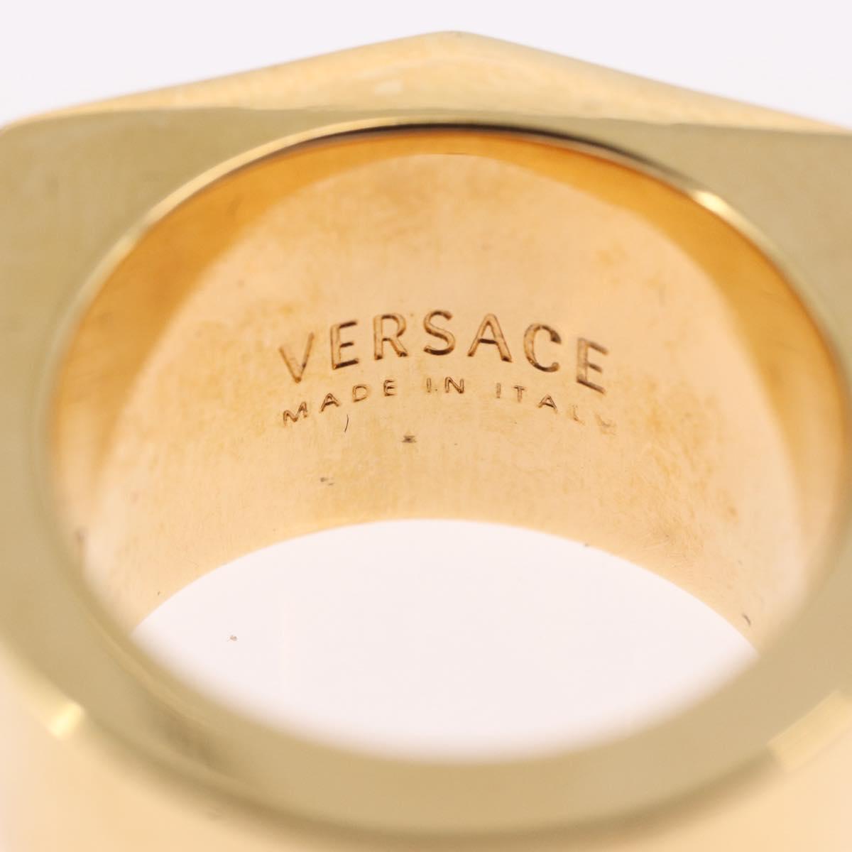 VERSACE Ring Metal Gold Tone Auth BA13629V