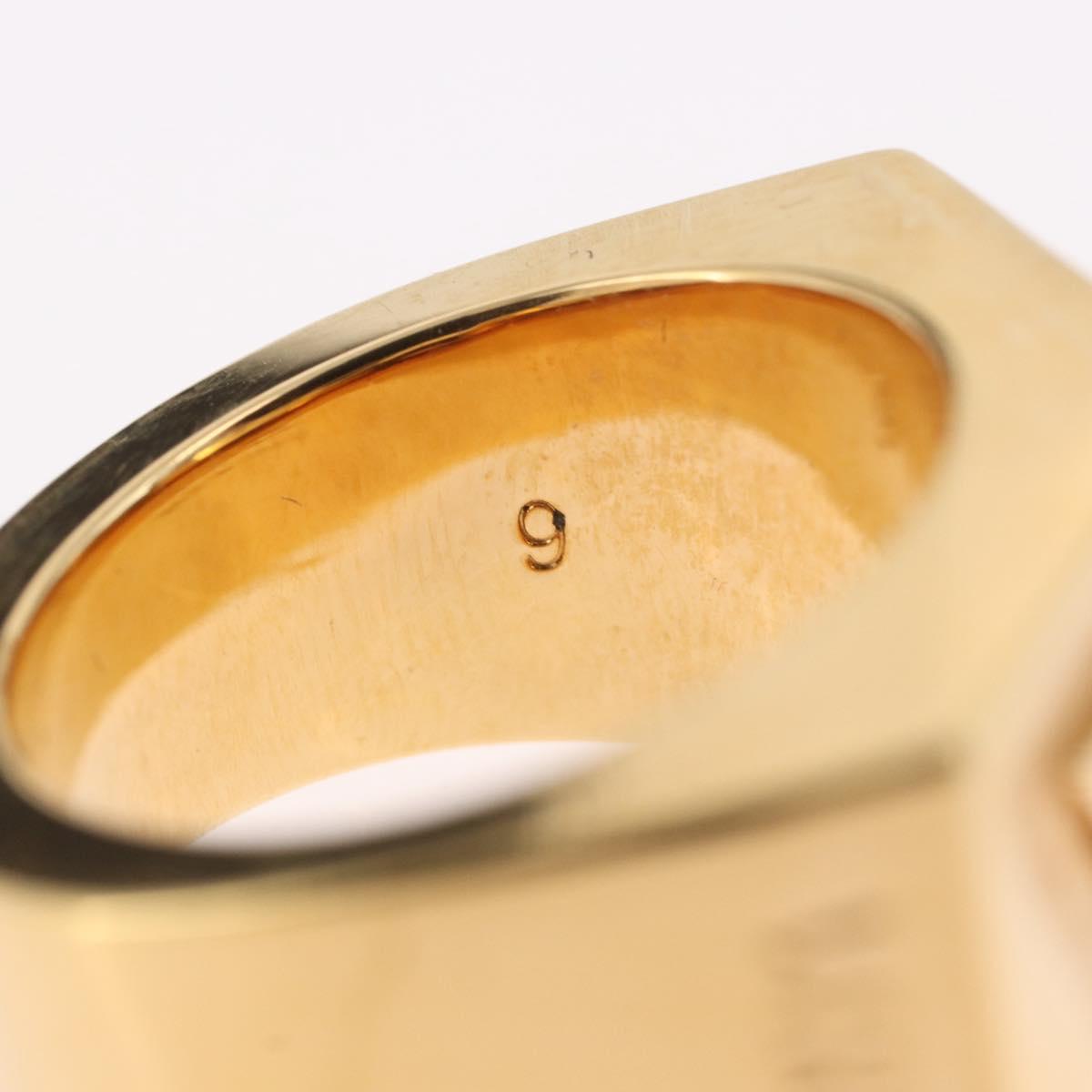 VERSACE Ring Metal Gold Tone Auth BA13629V