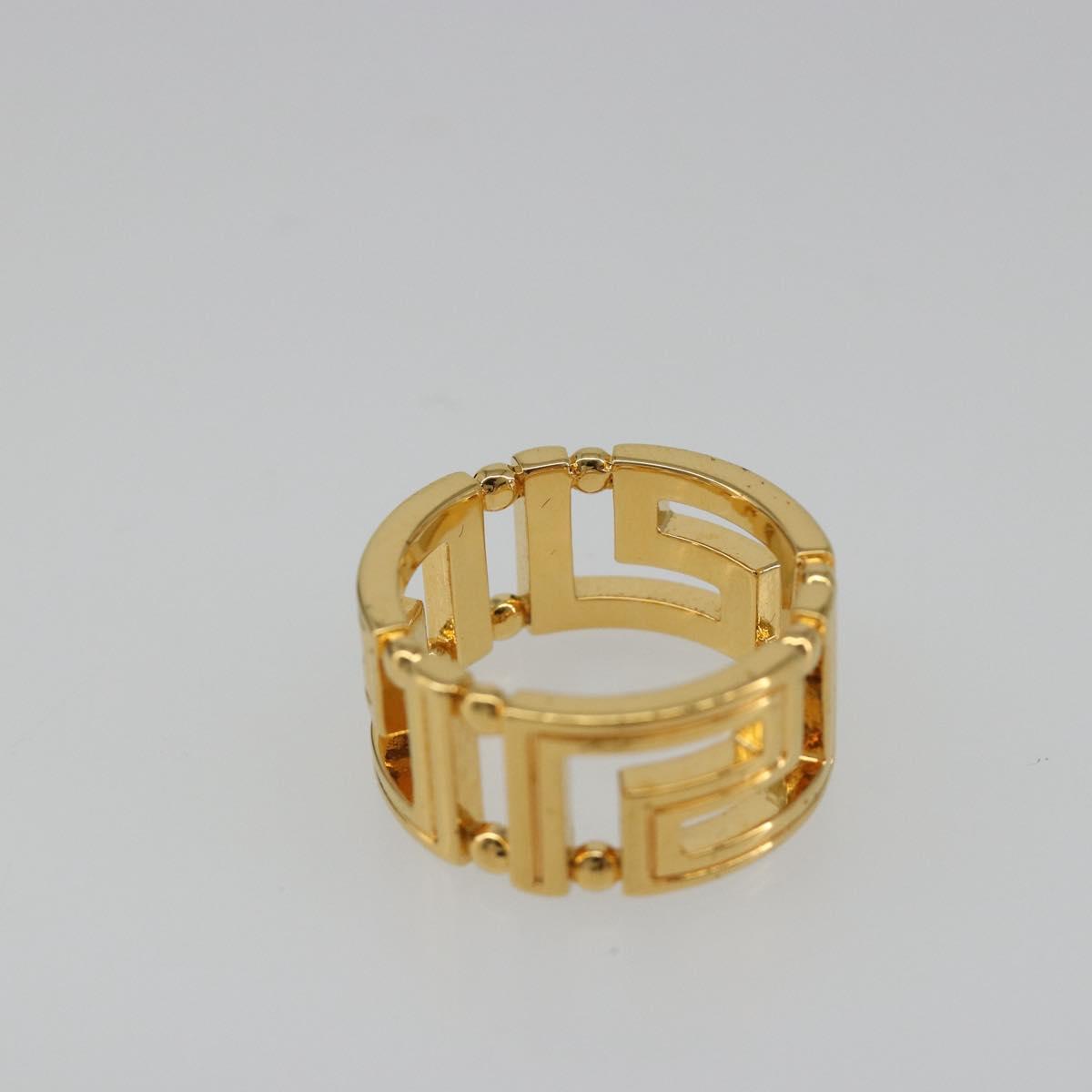 VERSACE Ring metal Gold Tone Auth BA13630V