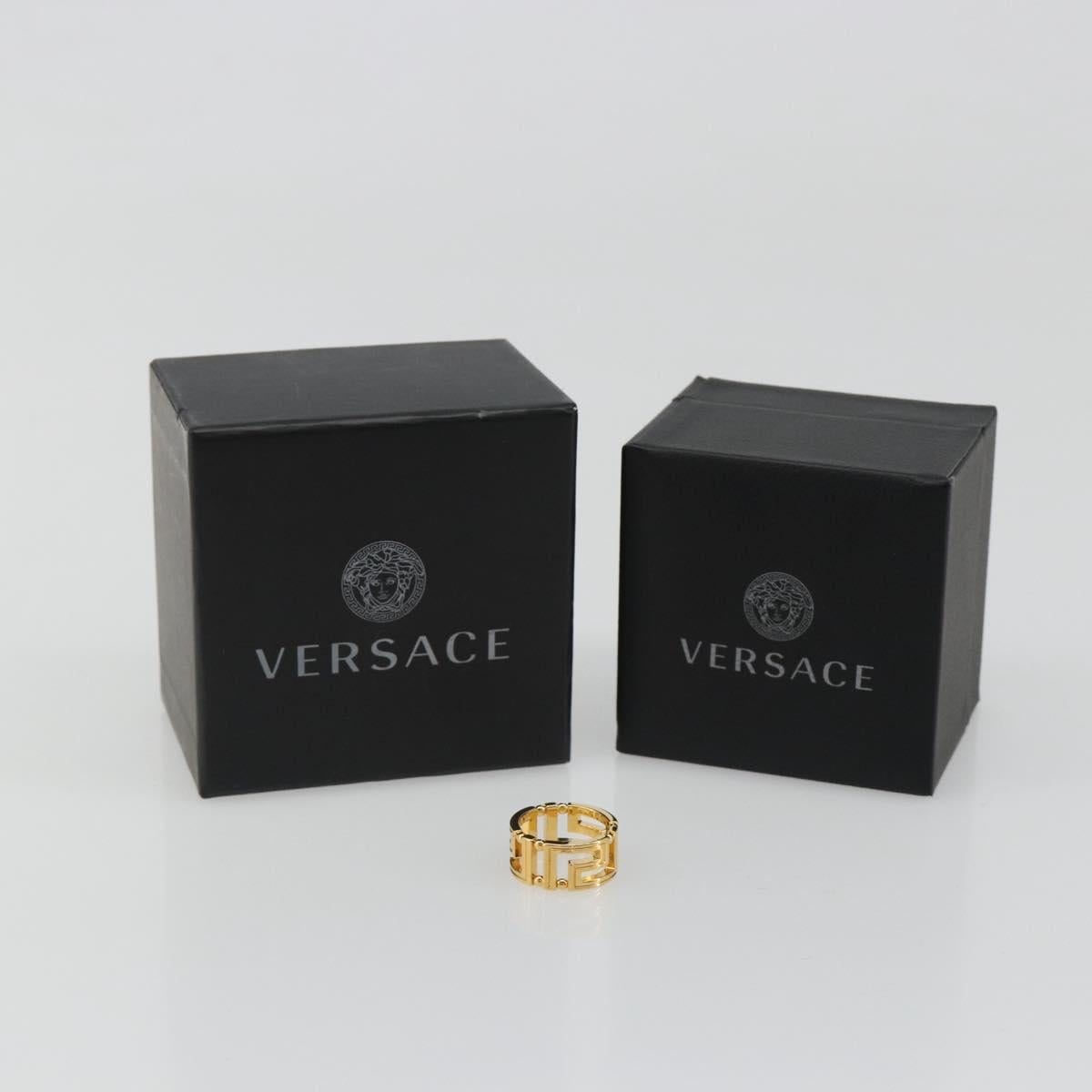 VERSACE Ring metal Gold Tone Auth BA13630V