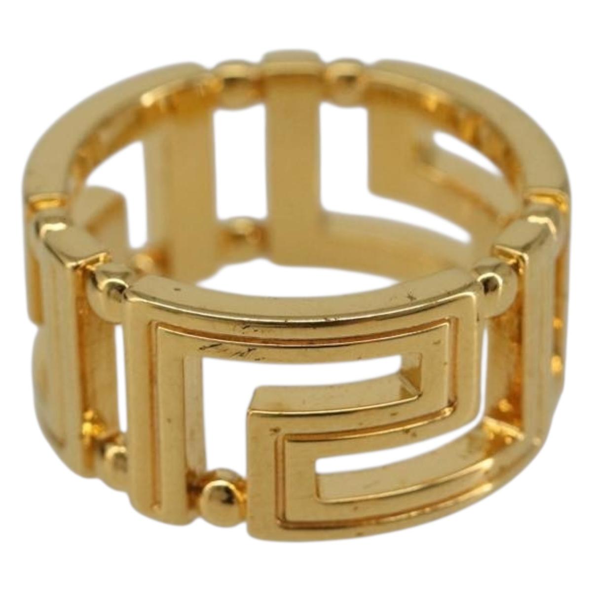 VERSACE Ring metal Gold Tone Auth BA13630V