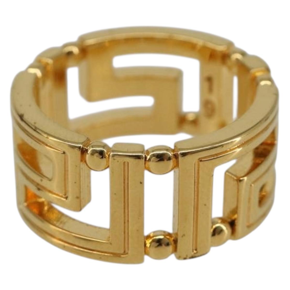VERSACE Ring metal Gold Tone Auth BA13630V
