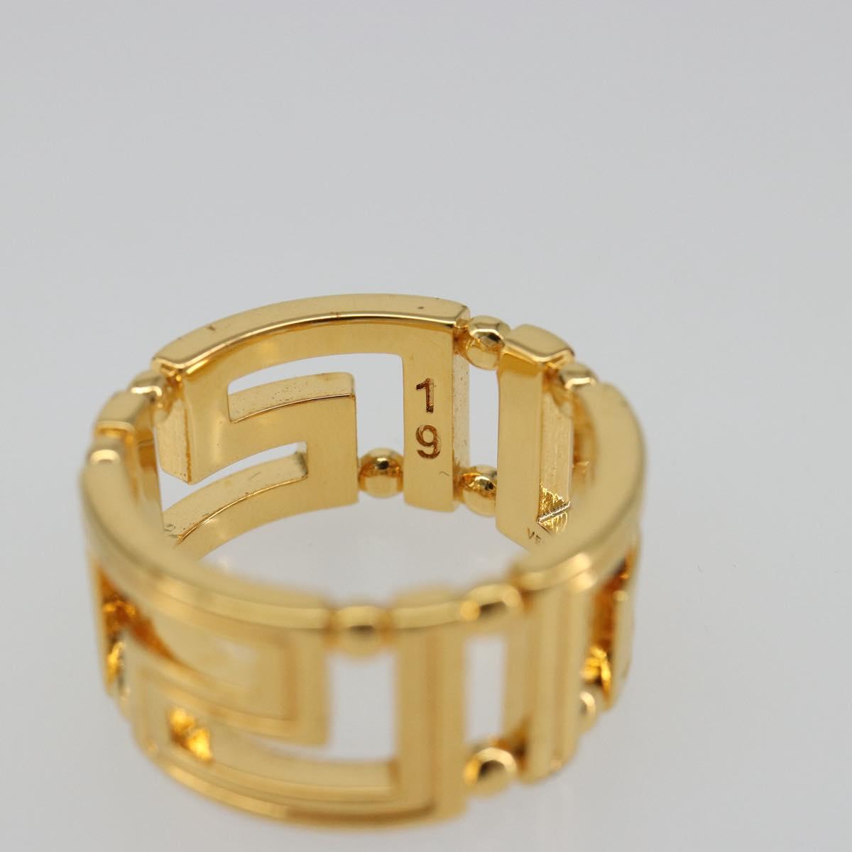 VERSACE Ring metal Gold Tone Auth BA13630V