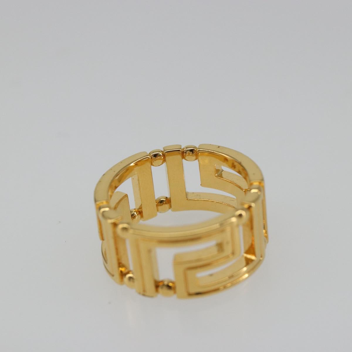 VERSACE Ring metal Gold Tone Auth BA13630V