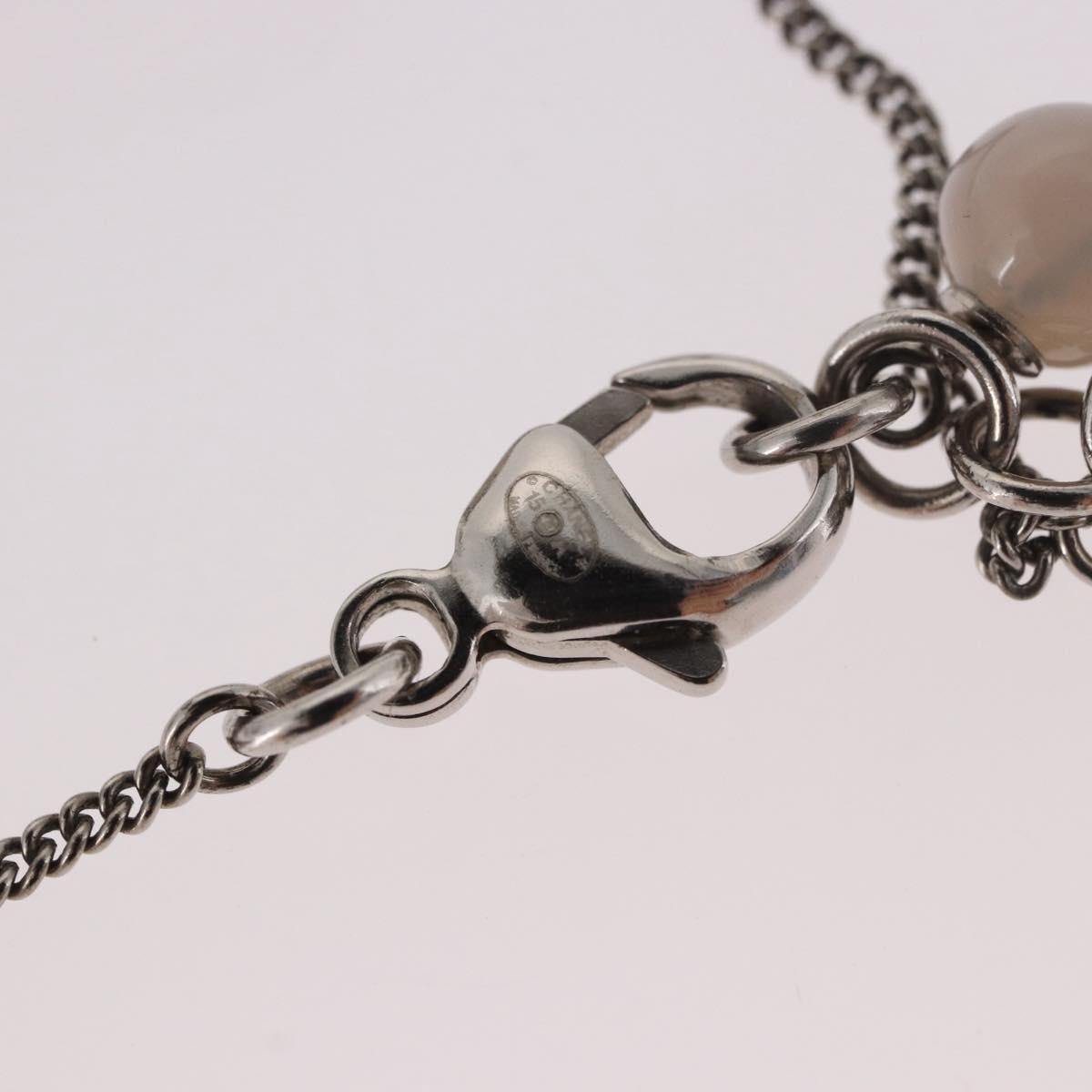 CHANEL Bracelet Metal Silver CC Auth BA13638M