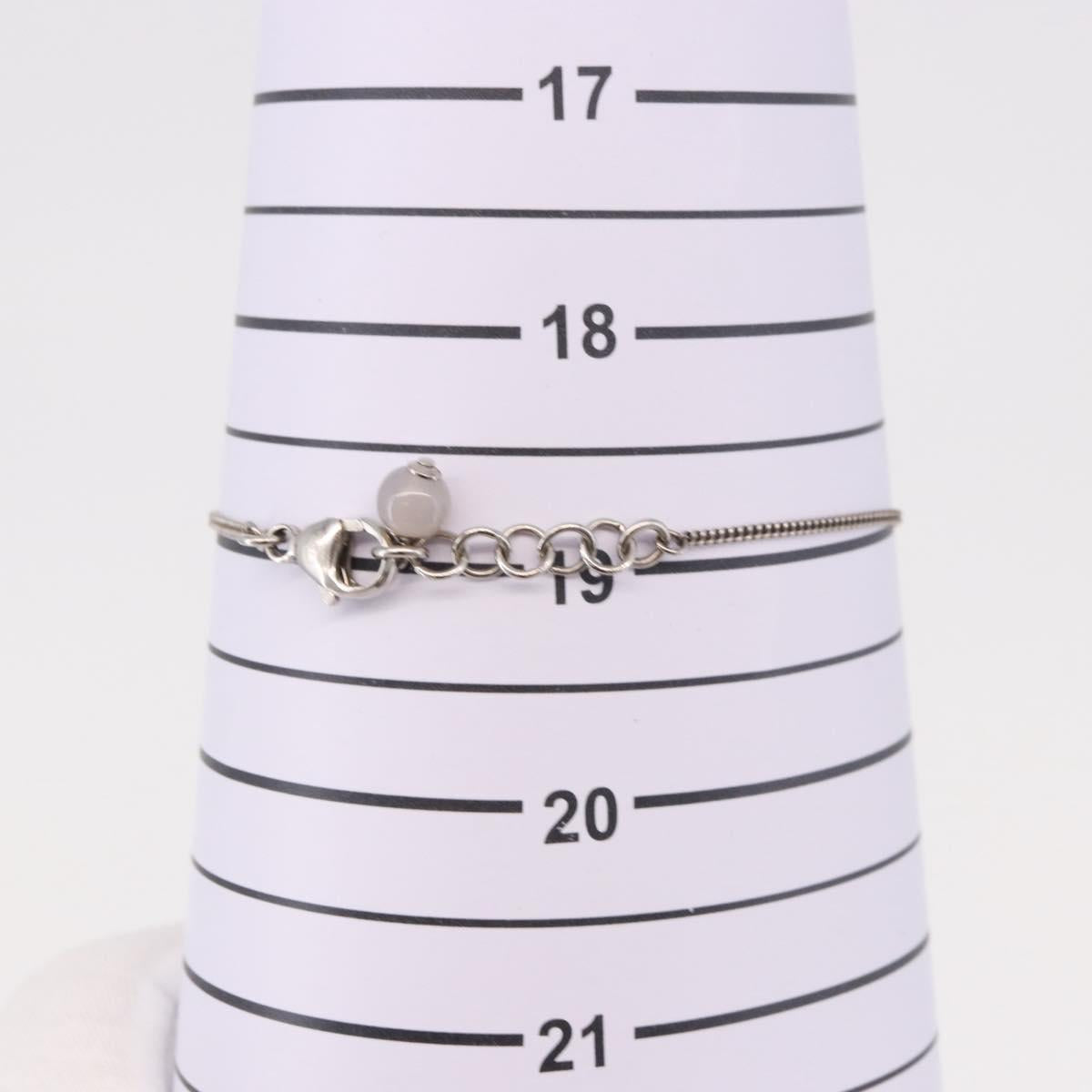 CHANEL Bracelet Metal Silver CC Auth BA13638M