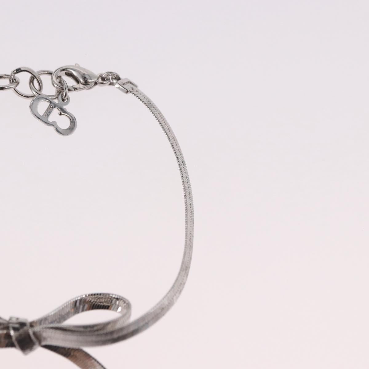 Christian Dior Bracelet Metal Silver Auth BA13644