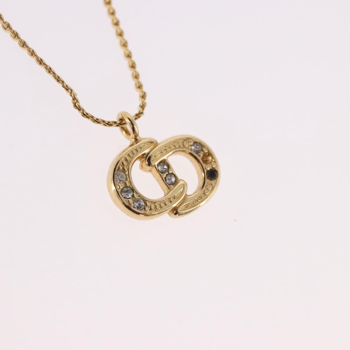 Christian Dior Necklace metal 4 Set Gold Tone Auth BA13645