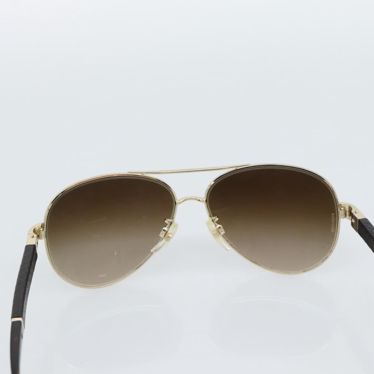 CHANEL Tortoise Pattern Sunglasses Metal Black Gold CC Auth BA13652
