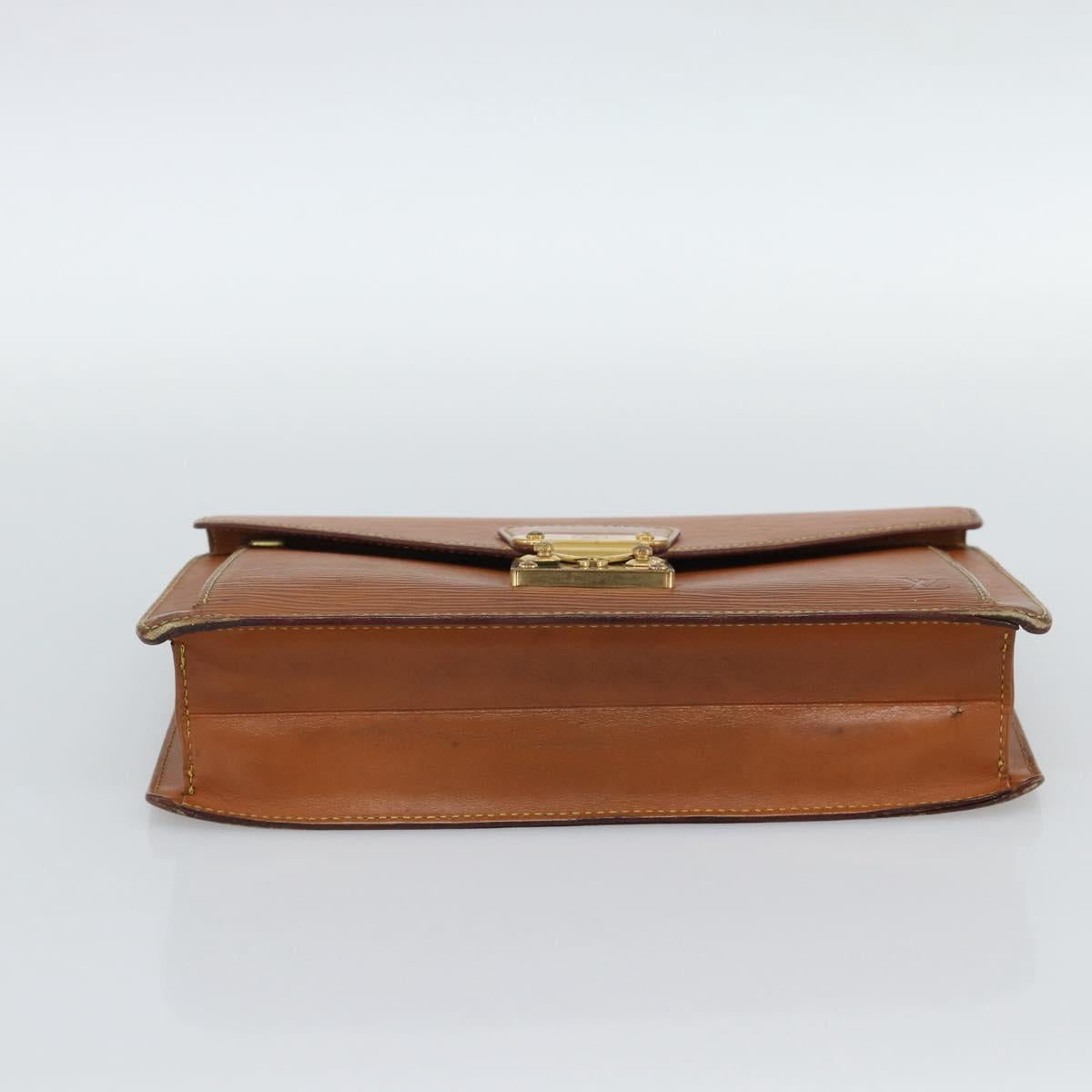 LOUIS VUITTON Epi Serie Dragonne Hand Bag Zipangu Gold M52618 LV Auth BA13660
