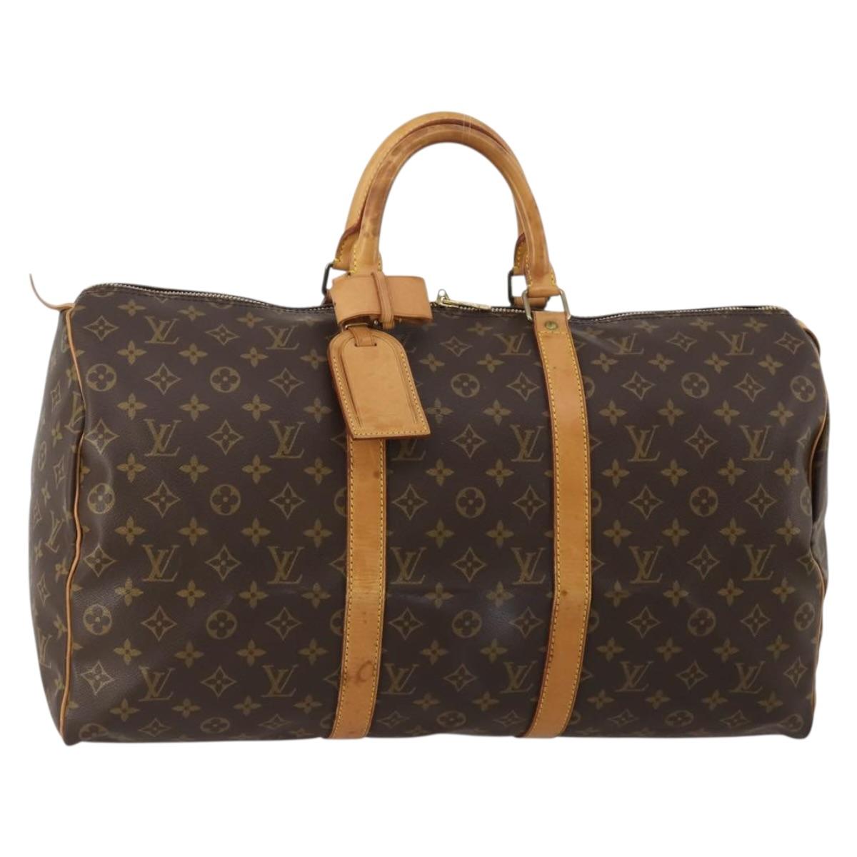 LOUIS VUITTON Monogram Keepall 50 Boston Bag M41426 LV Auth BA13665A