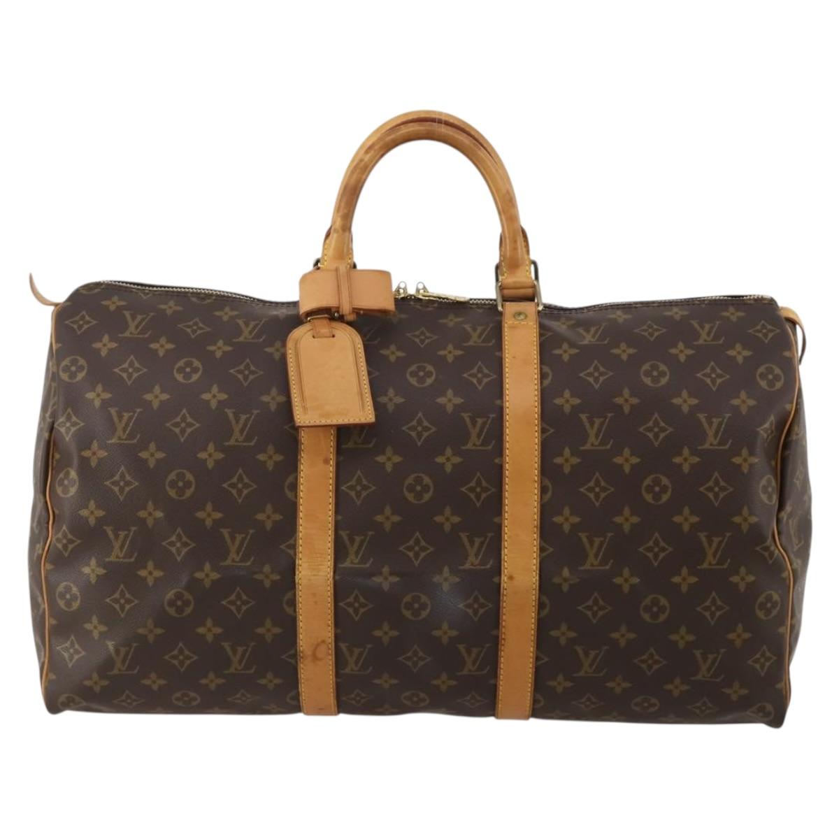 LOUIS VUITTON Monogram Keepall 50 Boston Bag M41426 LV Auth BA13665A