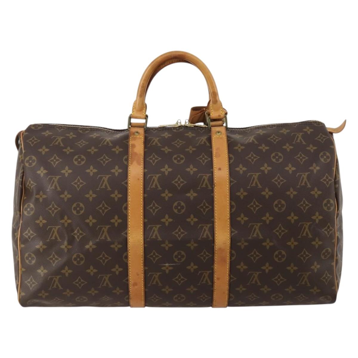 LOUIS VUITTON Monogram Keepall 50 Boston Bag M41426 LV Auth BA13665A