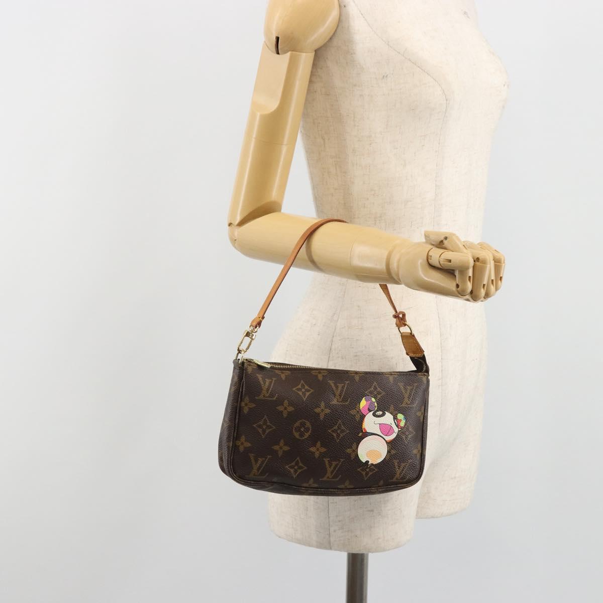 LOUIS VUITTON Monogram panda Pochette Accessoires Pouch M51981 LV Auth BA13669V