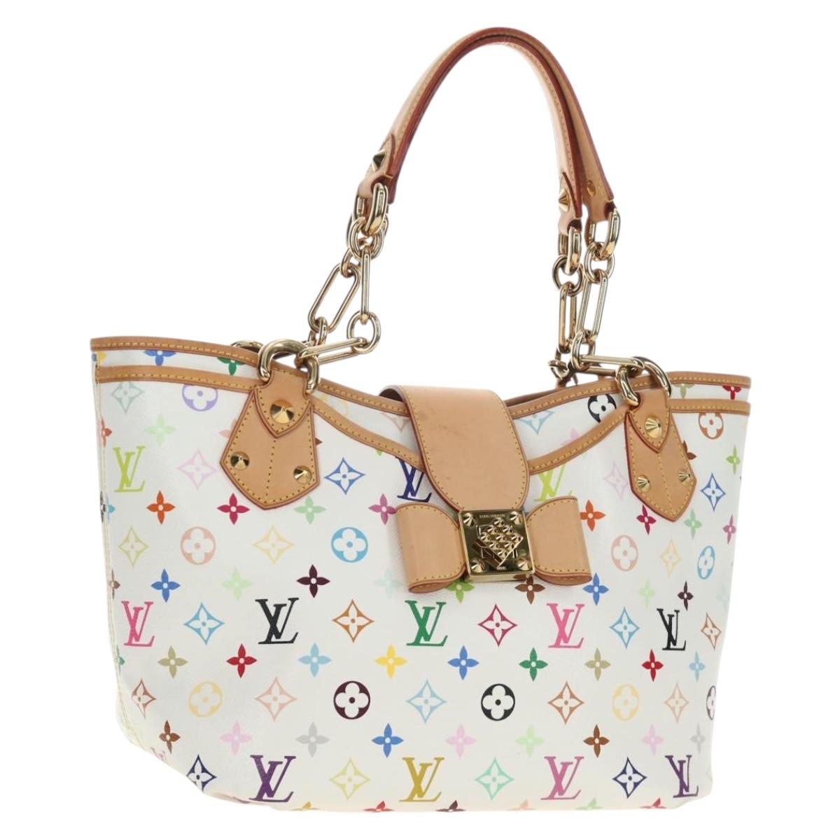LOUIS VUITTON Monogram Multicolor Annie GM Tote Bag White M40303 Auth BA13672SAV