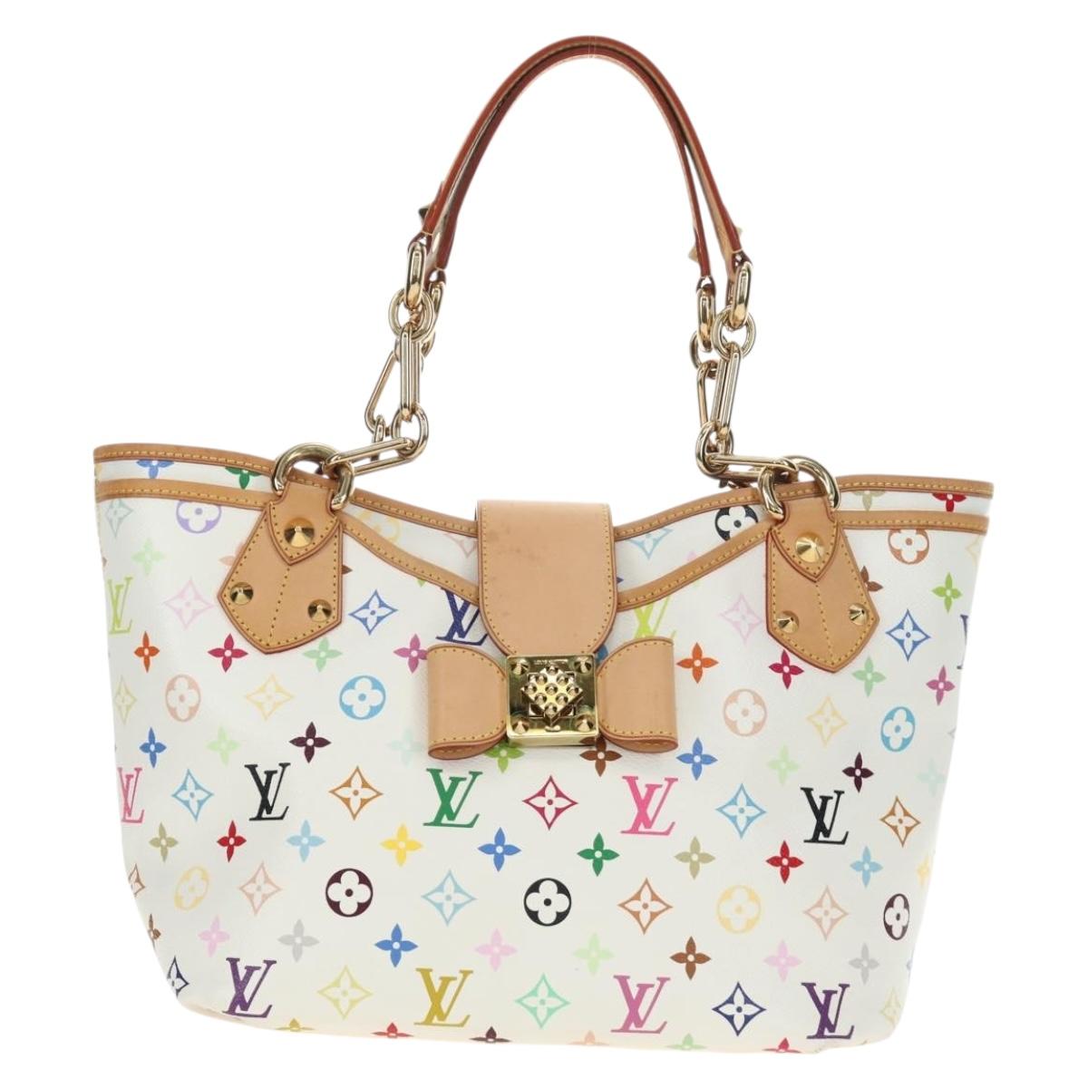 LOUIS VUITTON Monogram Multicolor Annie GM Tote Bag White M40303 Auth BA13672SAV