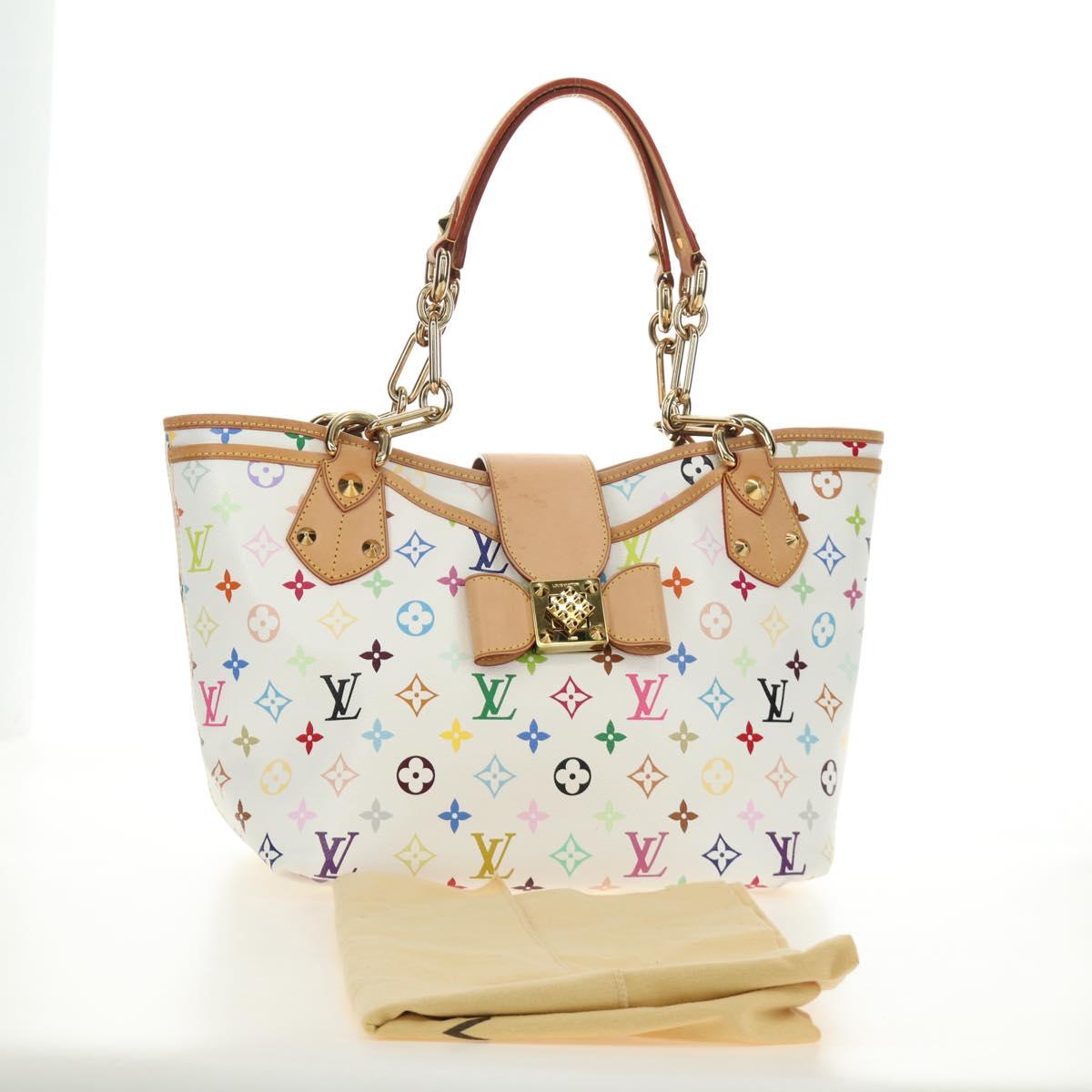 LOUIS VUITTON Monogram Multicolor Annie GM Tote Bag White M40303 Auth BA13672SAV