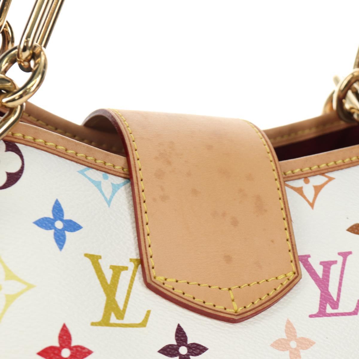 LOUIS VUITTON Monogram Multicolor Annie GM Tote Bag White M40303 Auth BA13672SAV