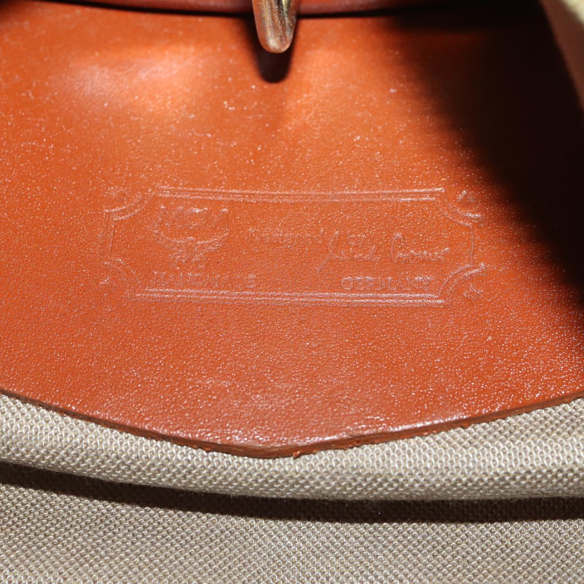 MCM Vicetos Logogram Garment Cover Leather Brown Gold Auth BA13677V