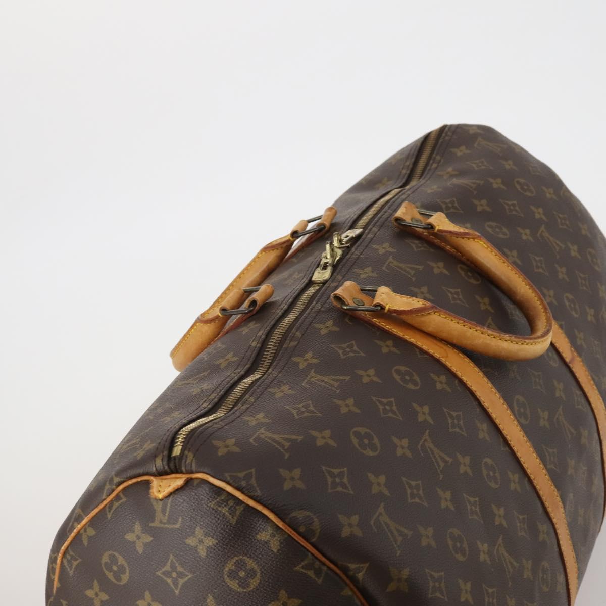 LOUIS VUITTON Monogram Keepall 55 Boston Bag M41424 LV Auth BA13678