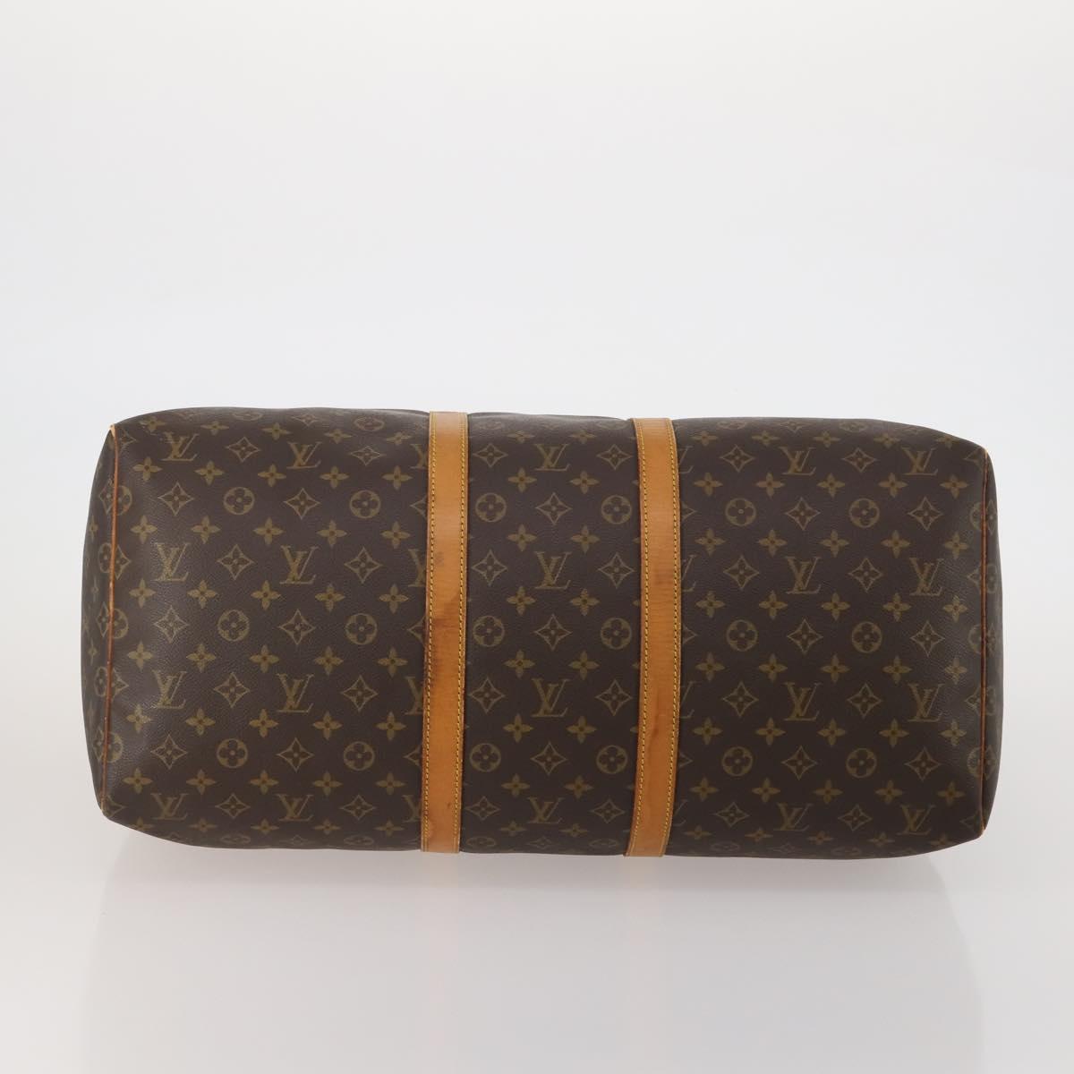 LOUIS VUITTON Monogram Keepall 55 Boston Bag M41424 LV Auth BA13678