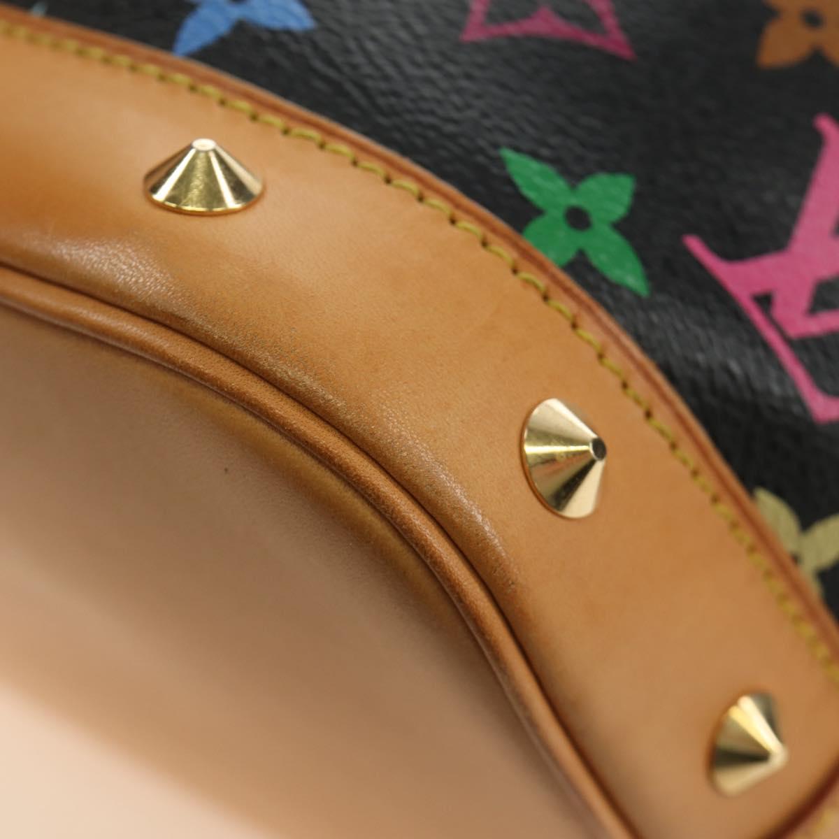 LOUIS VUITTON Monogram Multicolor Alma Hand Bag Black M92646 LV Auth BA13683SAV