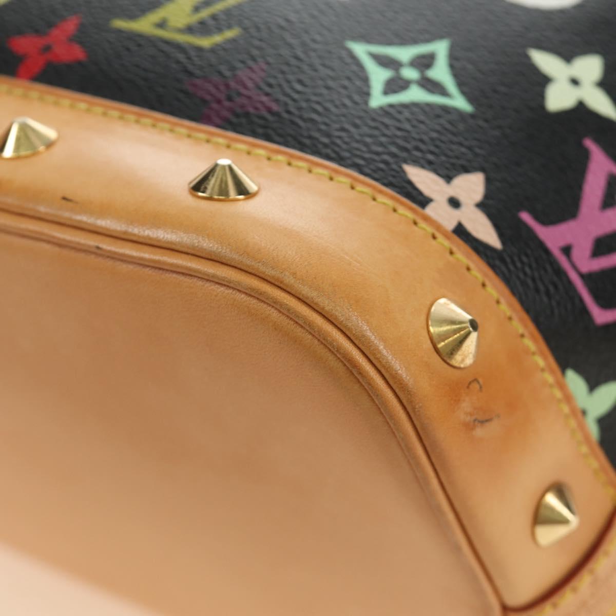 LOUIS VUITTON Monogram Multicolor Alma Hand Bag Black M92646 LV Auth BA13683SAV