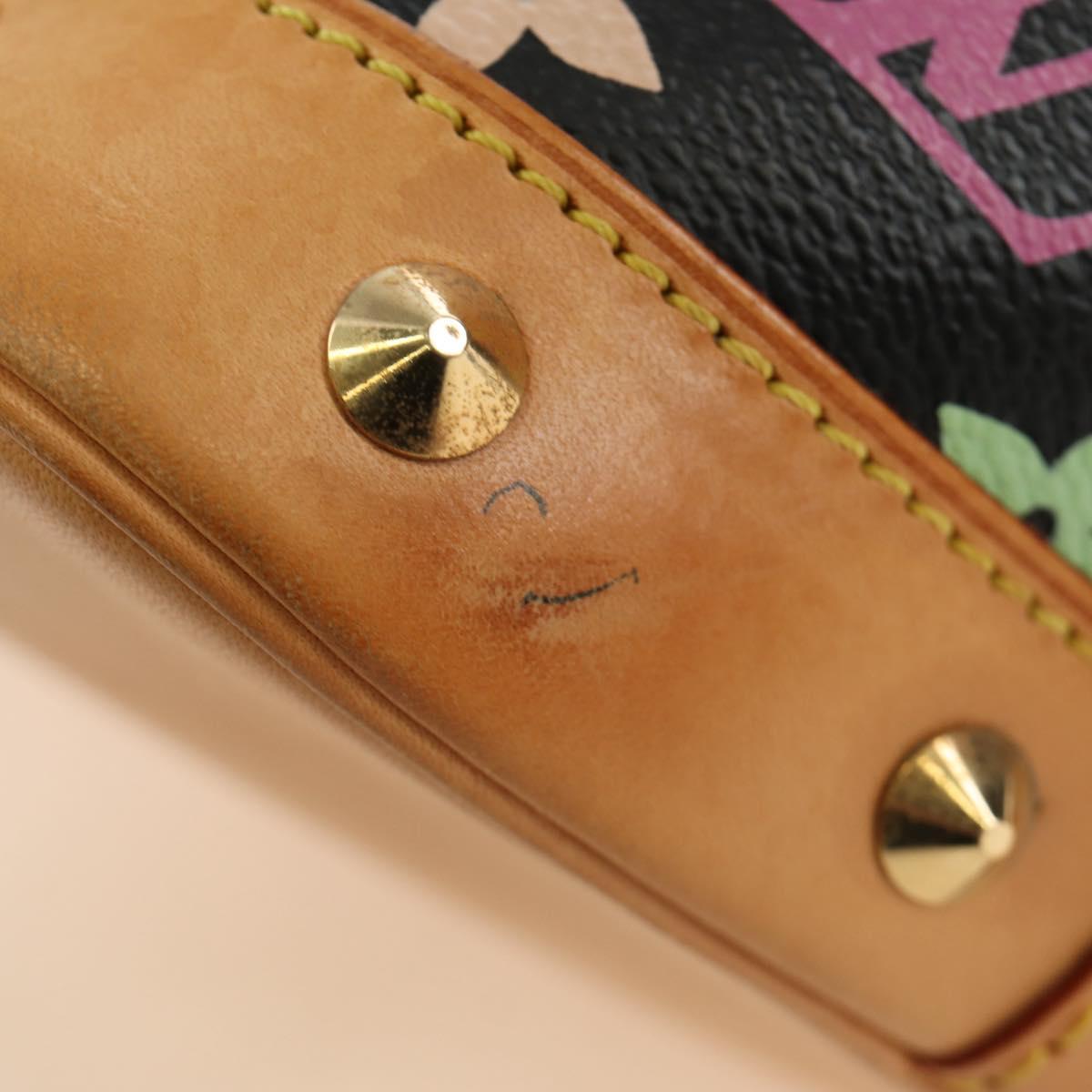 LOUIS VUITTON Monogram Multicolor Alma Hand Bag Black M92646 LV Auth BA13683SAV