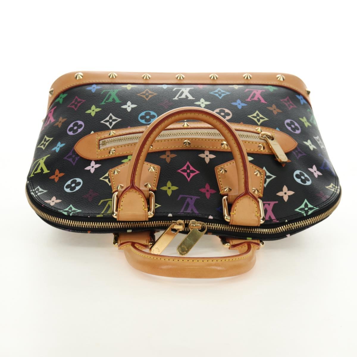 LOUIS VUITTON Monogram Multicolor Alma Hand Bag Black M92646 LV Auth BA13683SAV