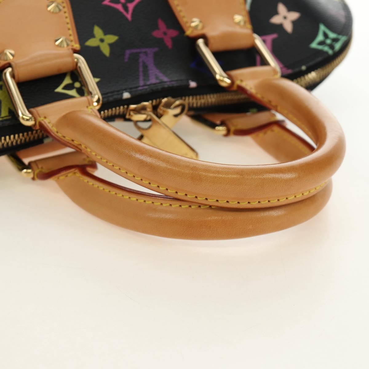 LOUIS VUITTON Monogram Multicolor Alma Hand Bag Black M92646 LV Auth BA13683SAV