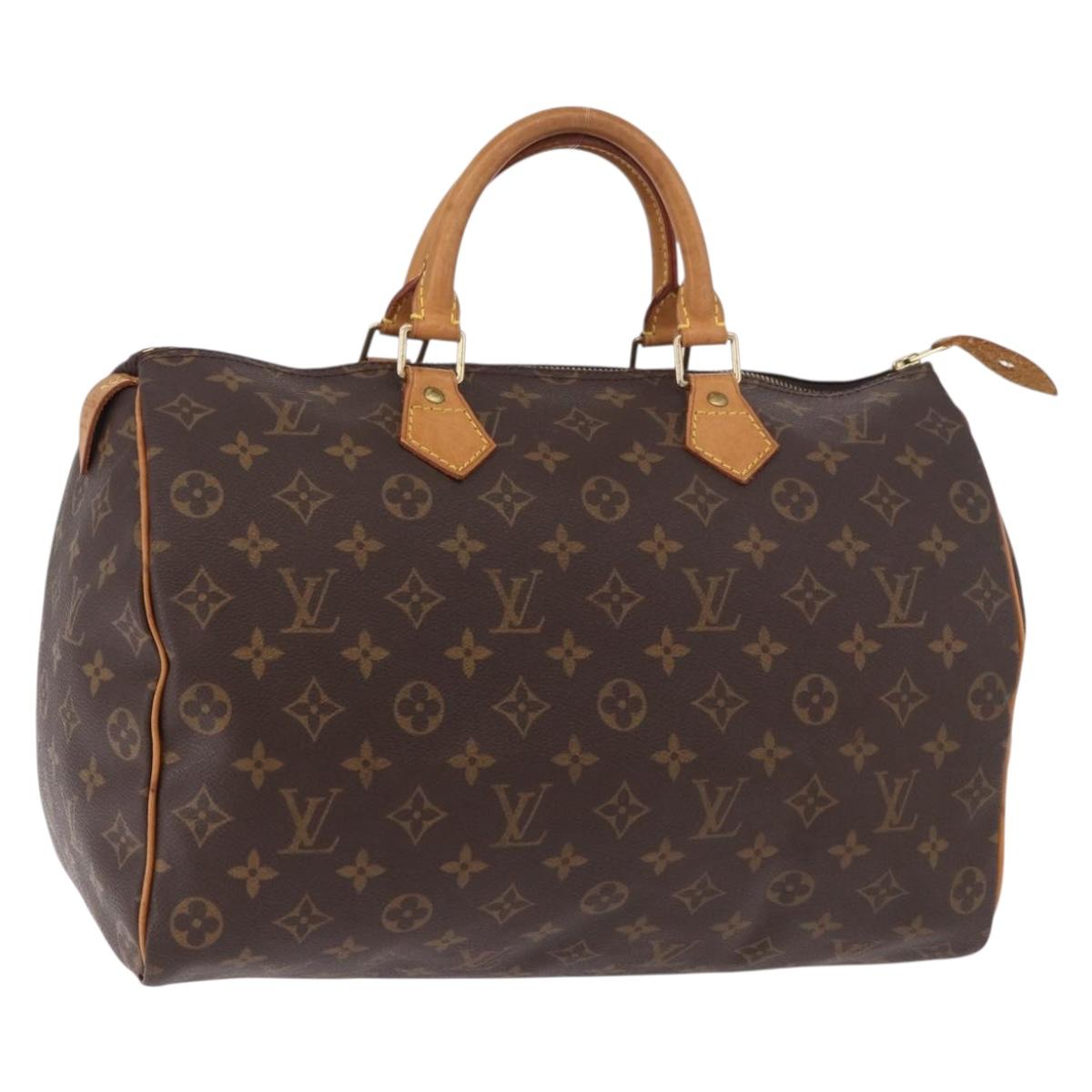 LOUIS VUITTON Monogram Speedy 35 Hand Bag M41524 LV Auth BA13690V