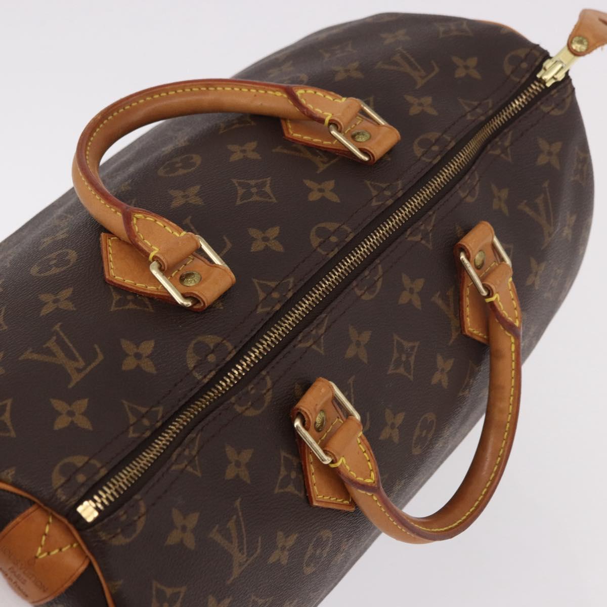 LOUIS VUITTON Monogram Speedy 35 Hand Bag M41524 LV Auth BA13690V
