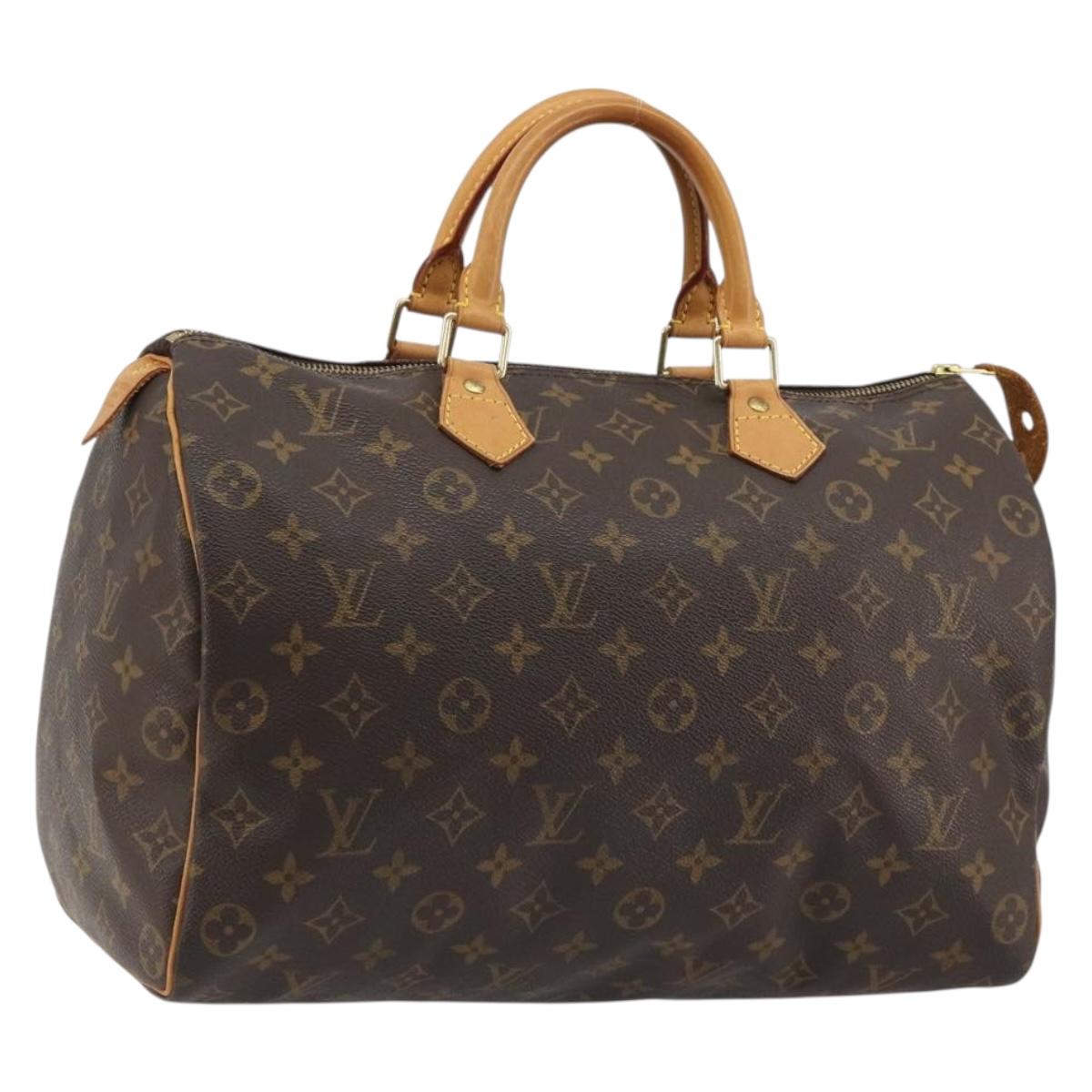 LOUIS VUITTON Monogram Speedy 35 Hand Bag M41524 LV Auth BA13692V