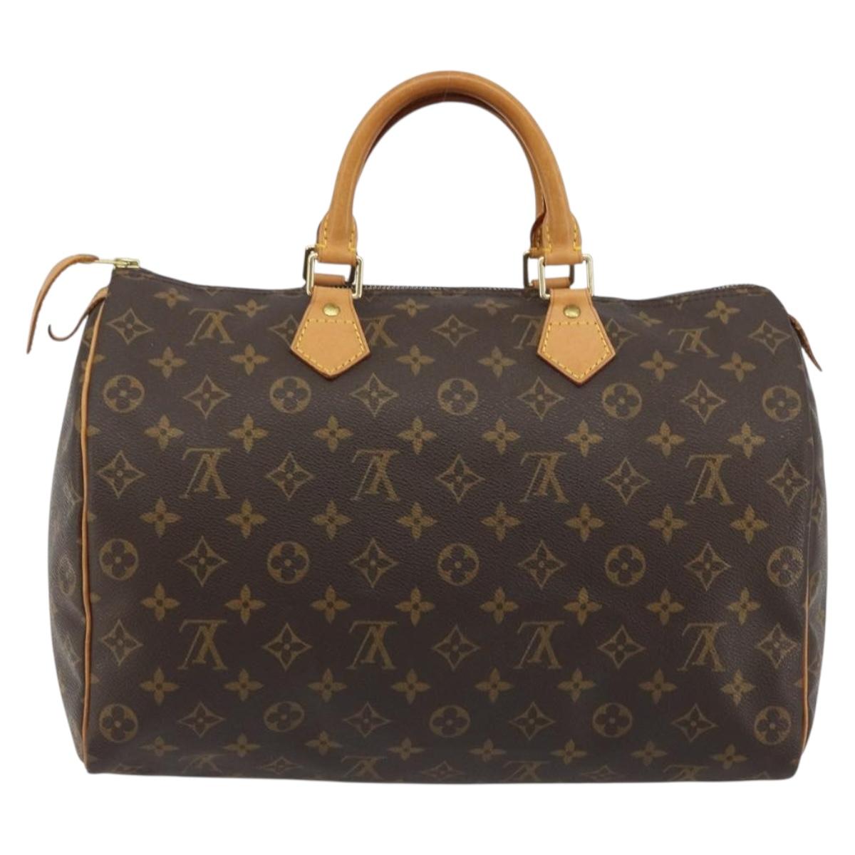LOUIS VUITTON Monogram Speedy 35 Hand Bag M41524 LV Auth BA13692V