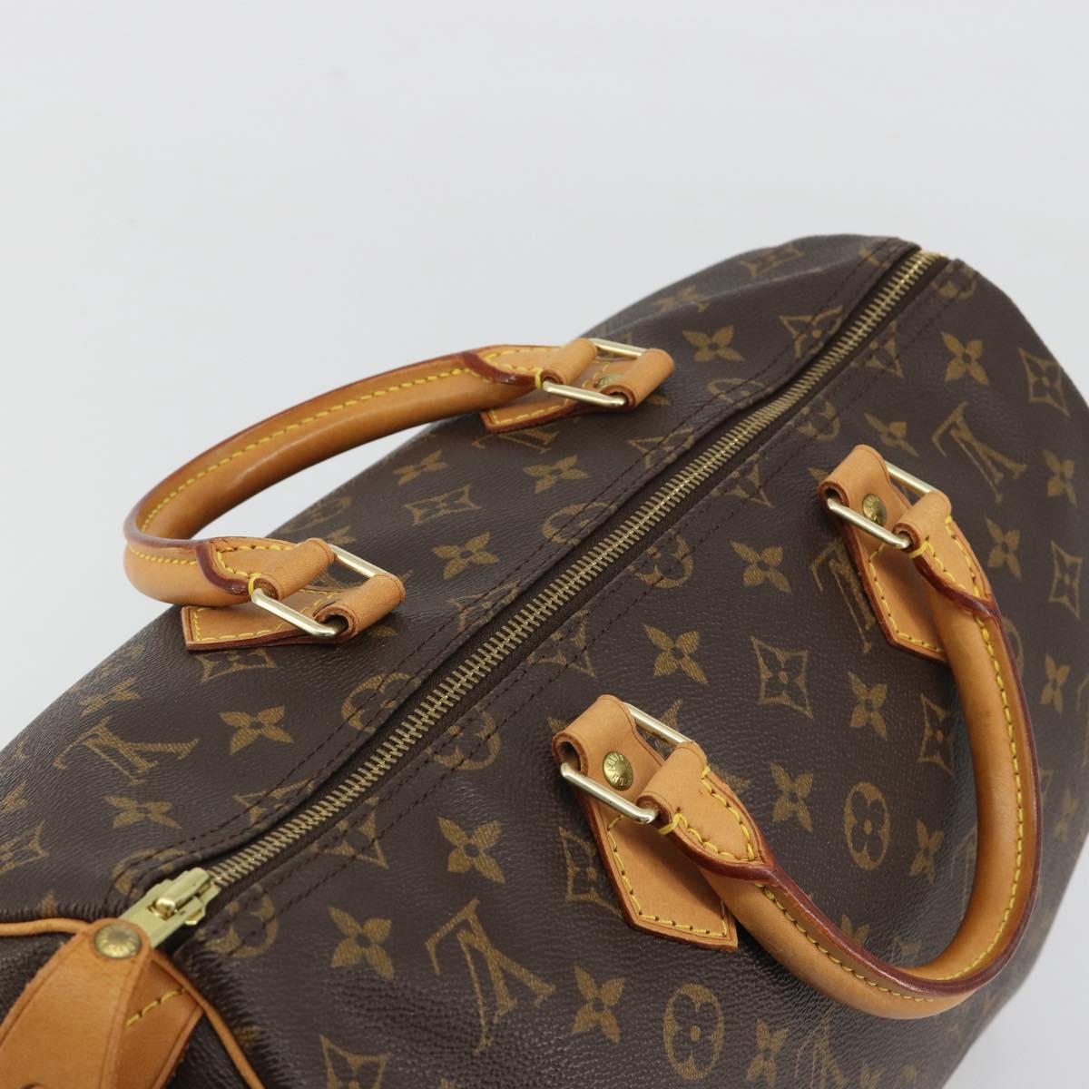 LOUIS VUITTON Monogram Speedy 35 Hand Bag M41524 LV Auth BA13692V
