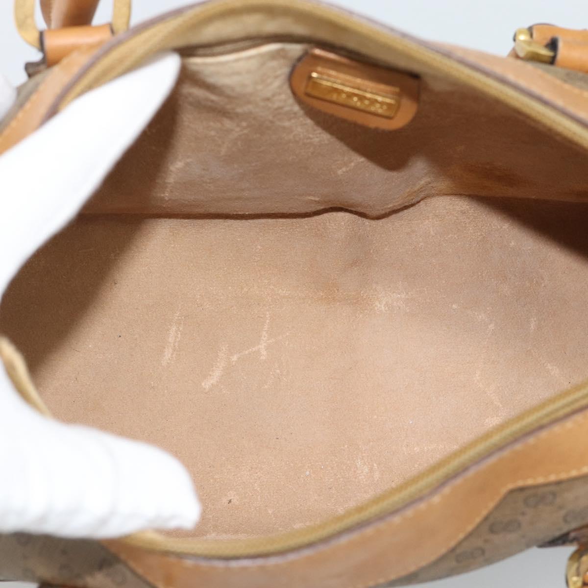 GUCCI Micro GG Supreme Boston Bag PVC Beige Gold 002 39 0069 Auth BA13701