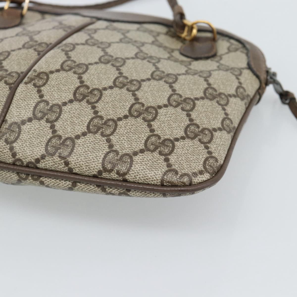 GUCCI GG Supreme Web Sherry Line Shoulder Bag PVC Beige 904 02 047 Auth BA13710
