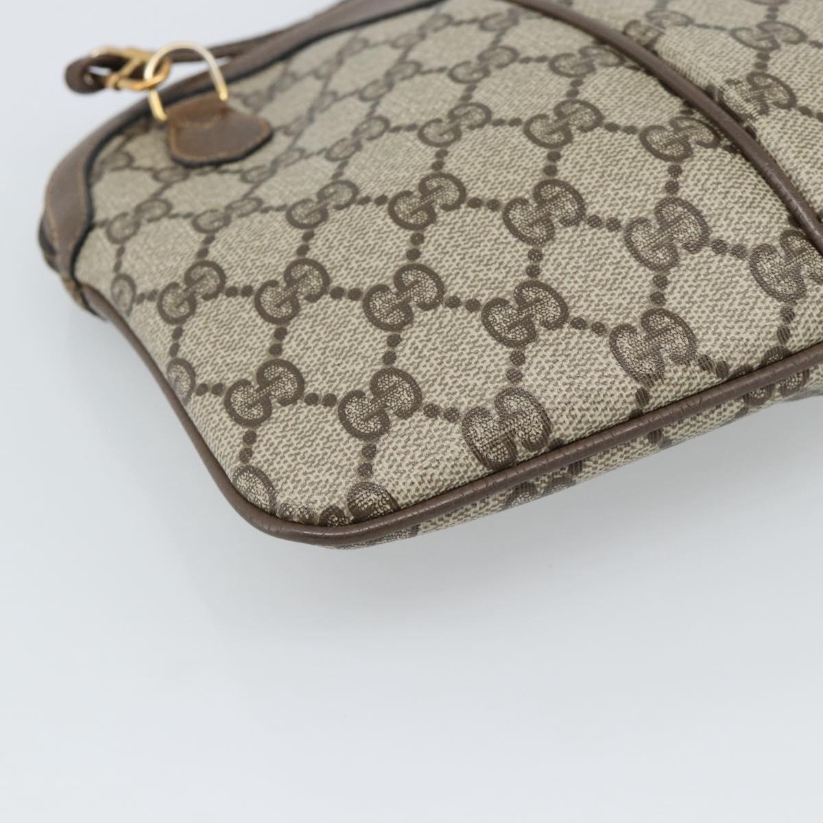 GUCCI GG Supreme Web Sherry Line Shoulder Bag PVC Beige 904 02 047 Auth BA13710