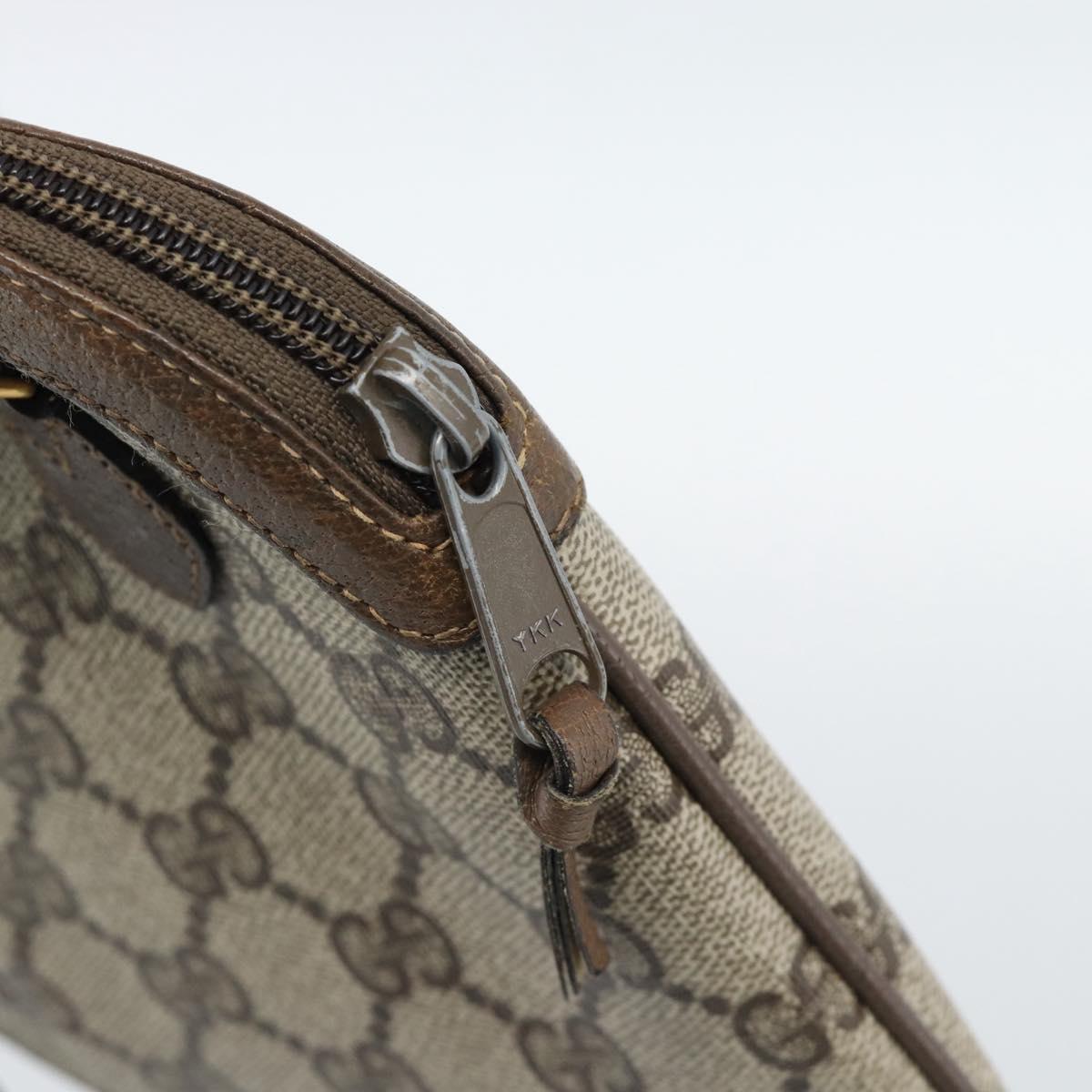 GUCCI GG Supreme Web Sherry Line Shoulder Bag PVC Beige 904 02 047 Auth BA13710