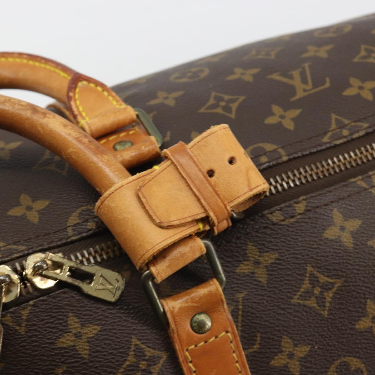LOUIS VUITTON Monogram Keepall 55 Boston Bag M41424 LV Auth BA13713