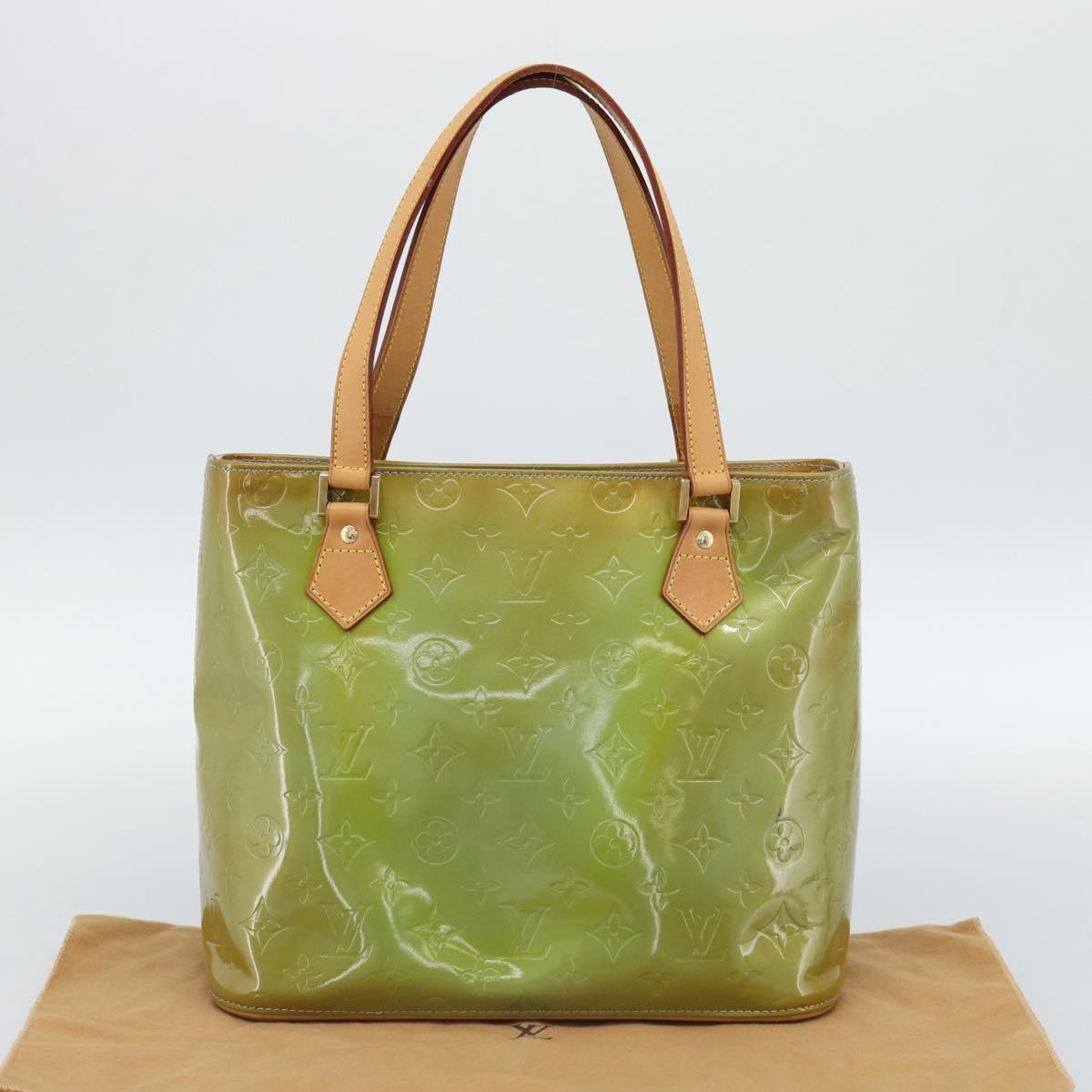 LOUIS VUITTON Monogram Vernis Houston Hand Bag Baby Blue M91005 LV Auth BA13714A