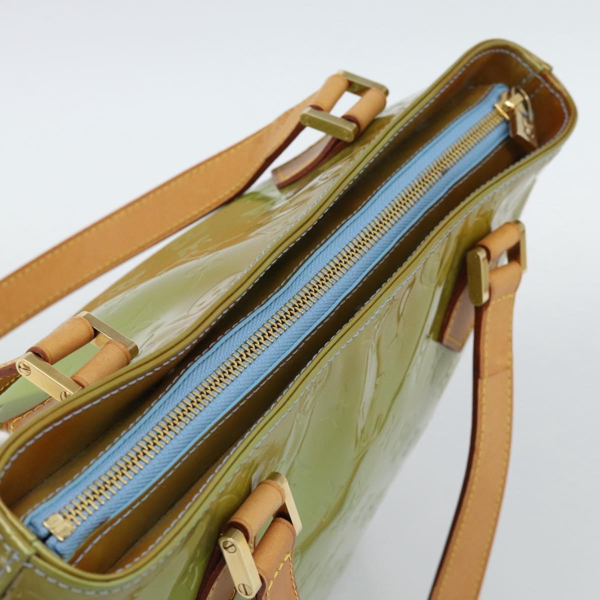 LOUIS VUITTON Monogram Vernis Houston Hand Bag Baby Blue M91005 LV Auth BA13714A