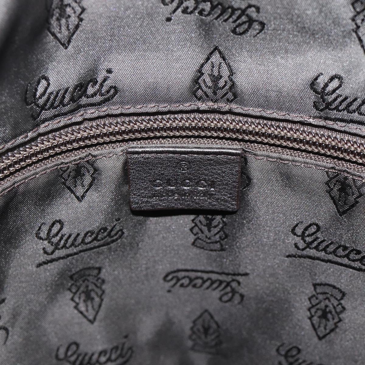 GUCCI GG Canvas Guccissima Shoulder Bag Leather Black Gold 201448 Auth BA13721A