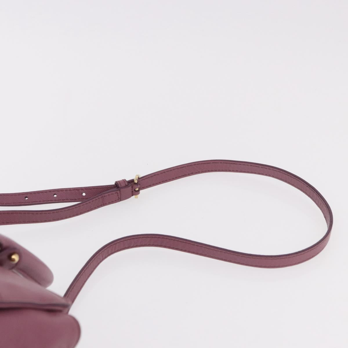 Salvatore Ferragamo Gancini Hand Bag Leather 2way Purple Gold Auth BA13724A