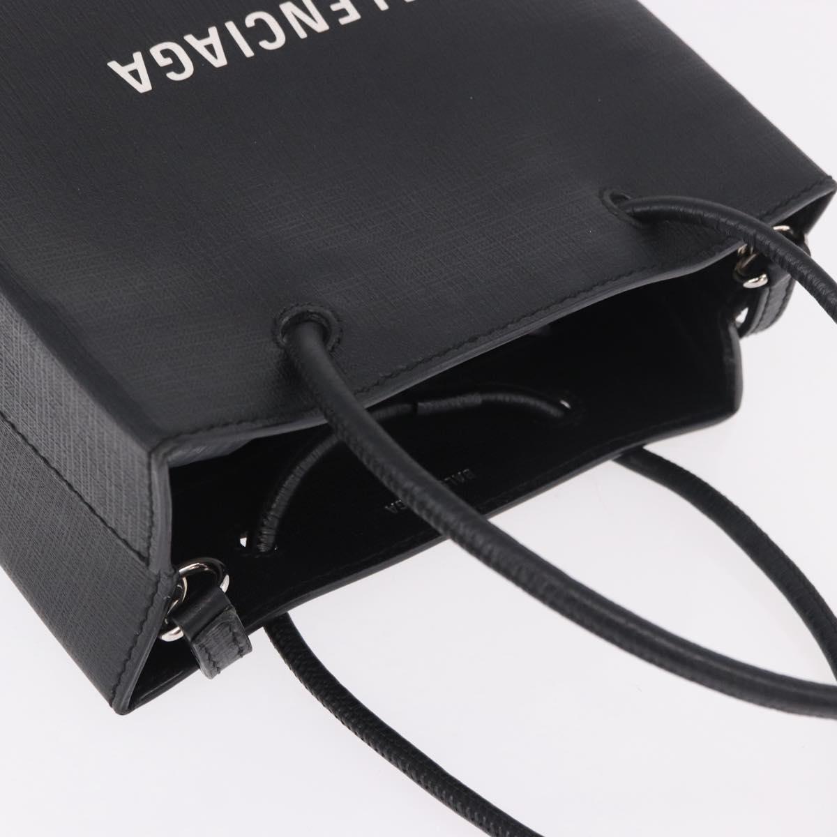 BALENCIAGA Tote Bag Leather 2way Black 572411 Auth BA13726A