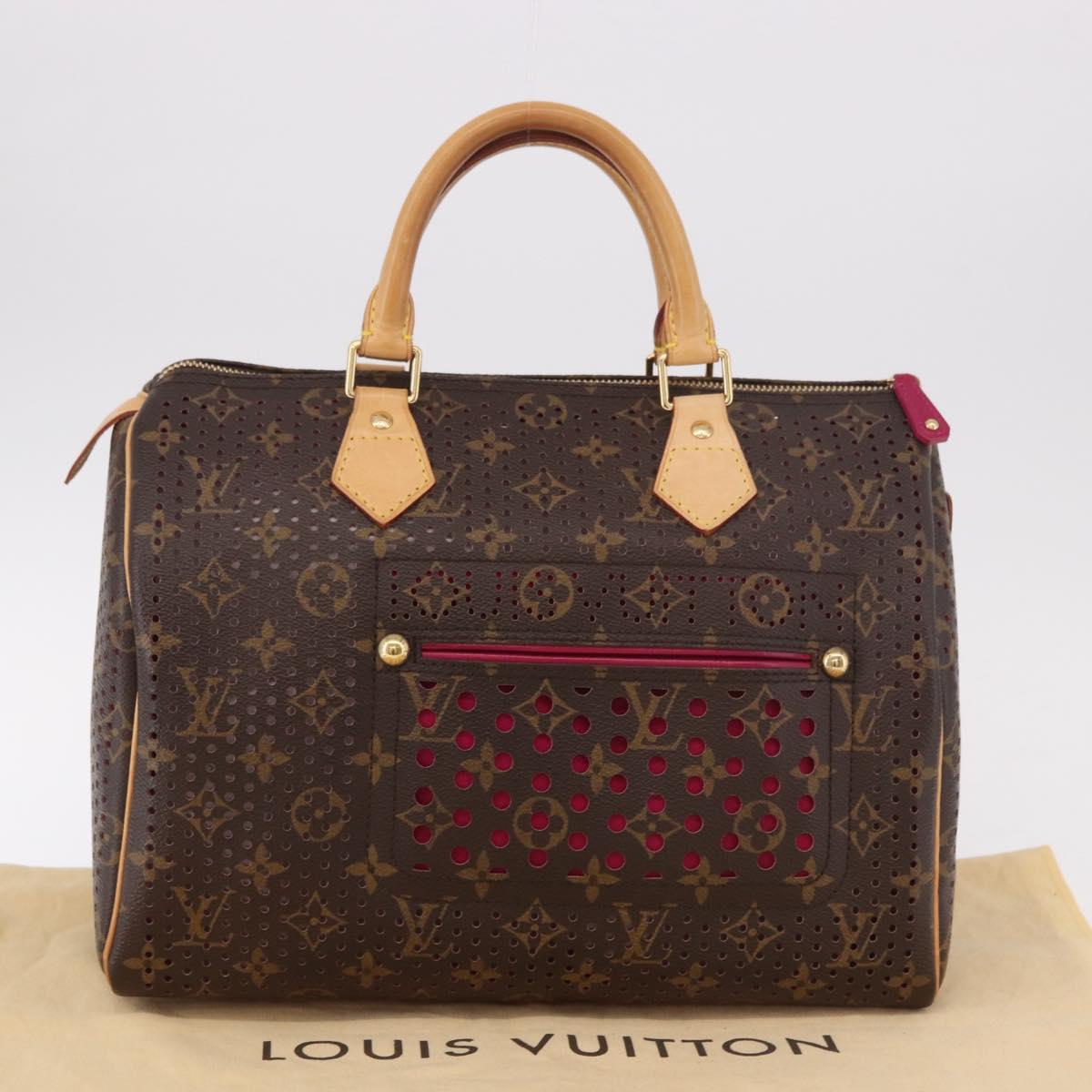 LOUIS VUITTON Monogram Perfo Speedy 30 Hand Bag M95180 LV Auth BA13727SAV
