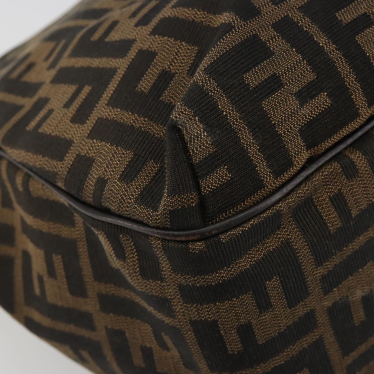FENDI Zucca Canvas Tote Bag Black Brown Auth BA13729V