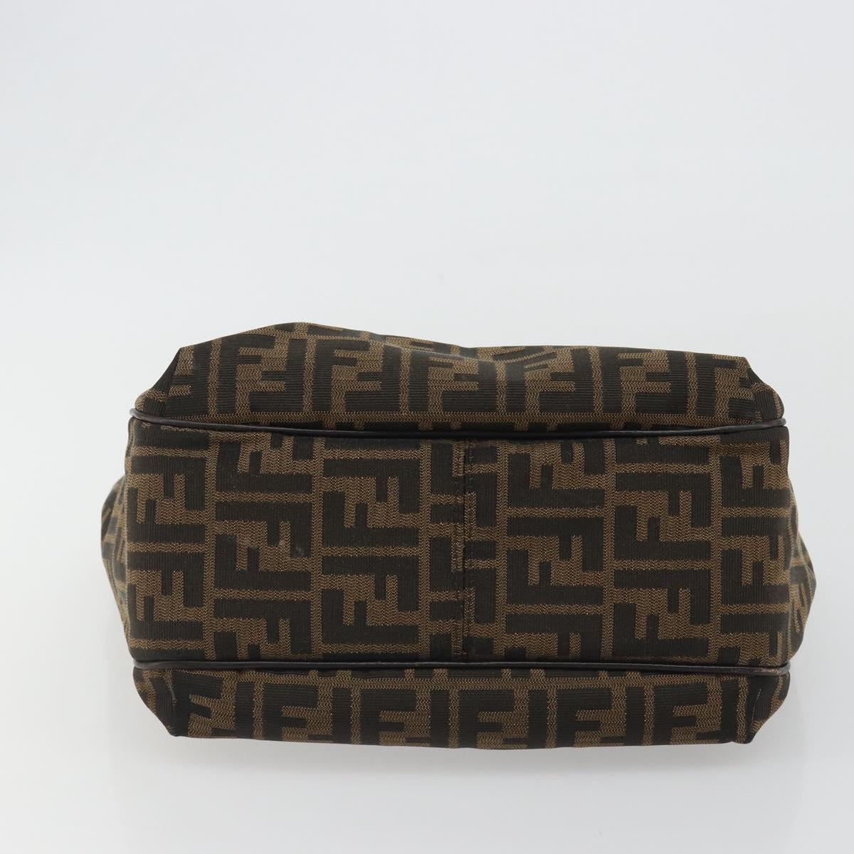 FENDI Zucca Canvas Tote Bag Black Brown Auth BA13729V