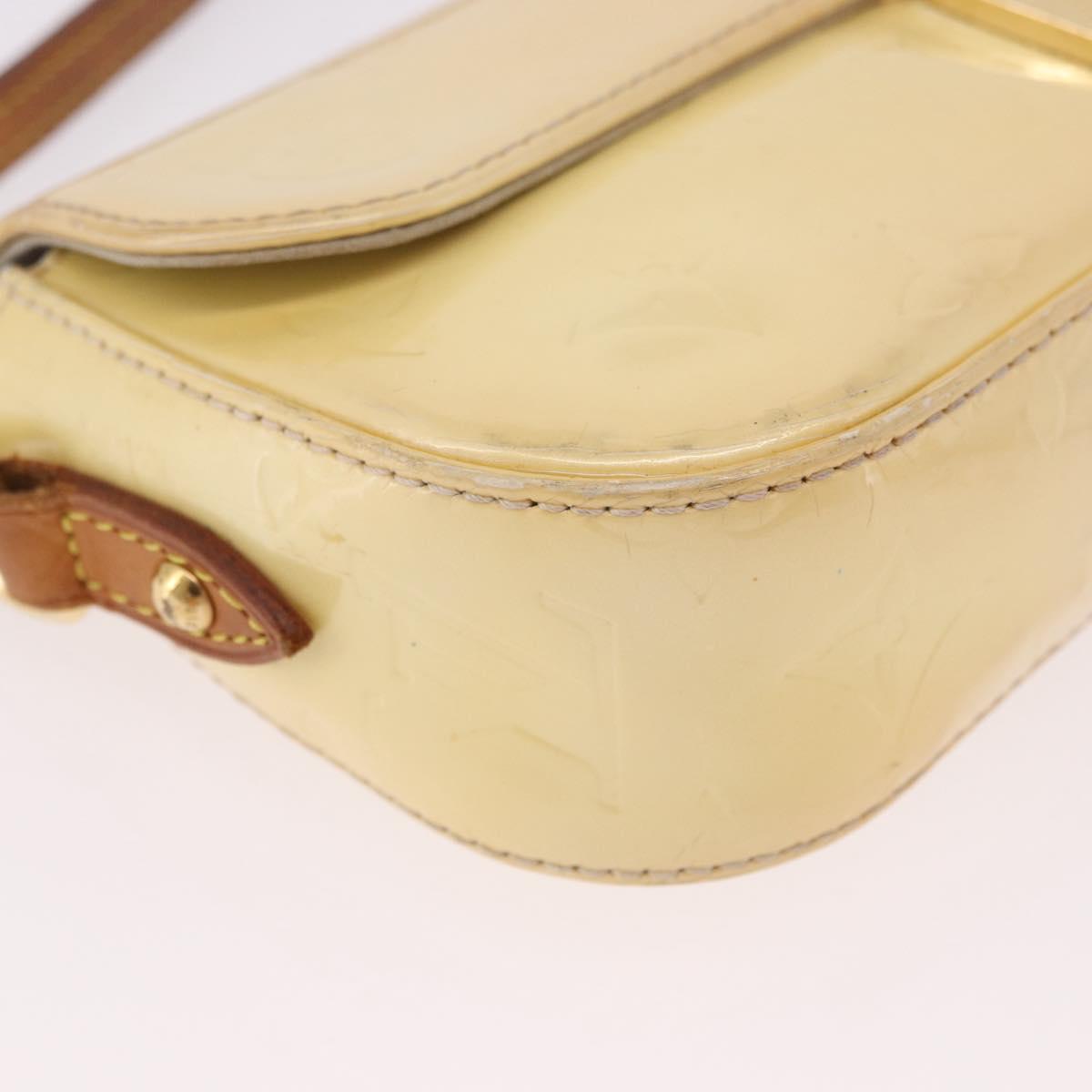 LOUIS VUITTON Monogram Vernis Malibu Street Bag Perle M91507 LV Auth BA13734